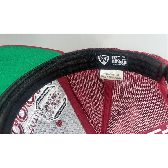 South Carolina Gamecocks Snapback Mesh Trucker Hat Top Of The World White Red - Picture 7 of 7
